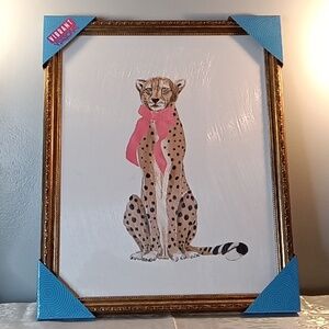 Leopard with Pink Bow Lux Wall Art 🐆
